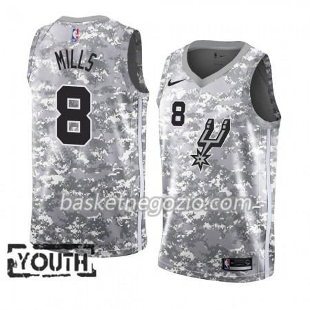 Canotte Bambino San Antonio Spurs Patty Mills 8 2018-19 Nike Grigio Swingman